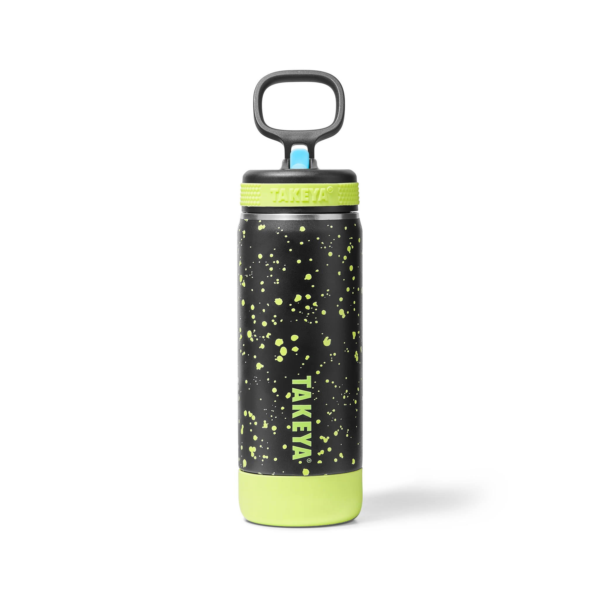 Glow In The Dark Sport Kids Water Bottle Confetti With Straw Lid - Image 10