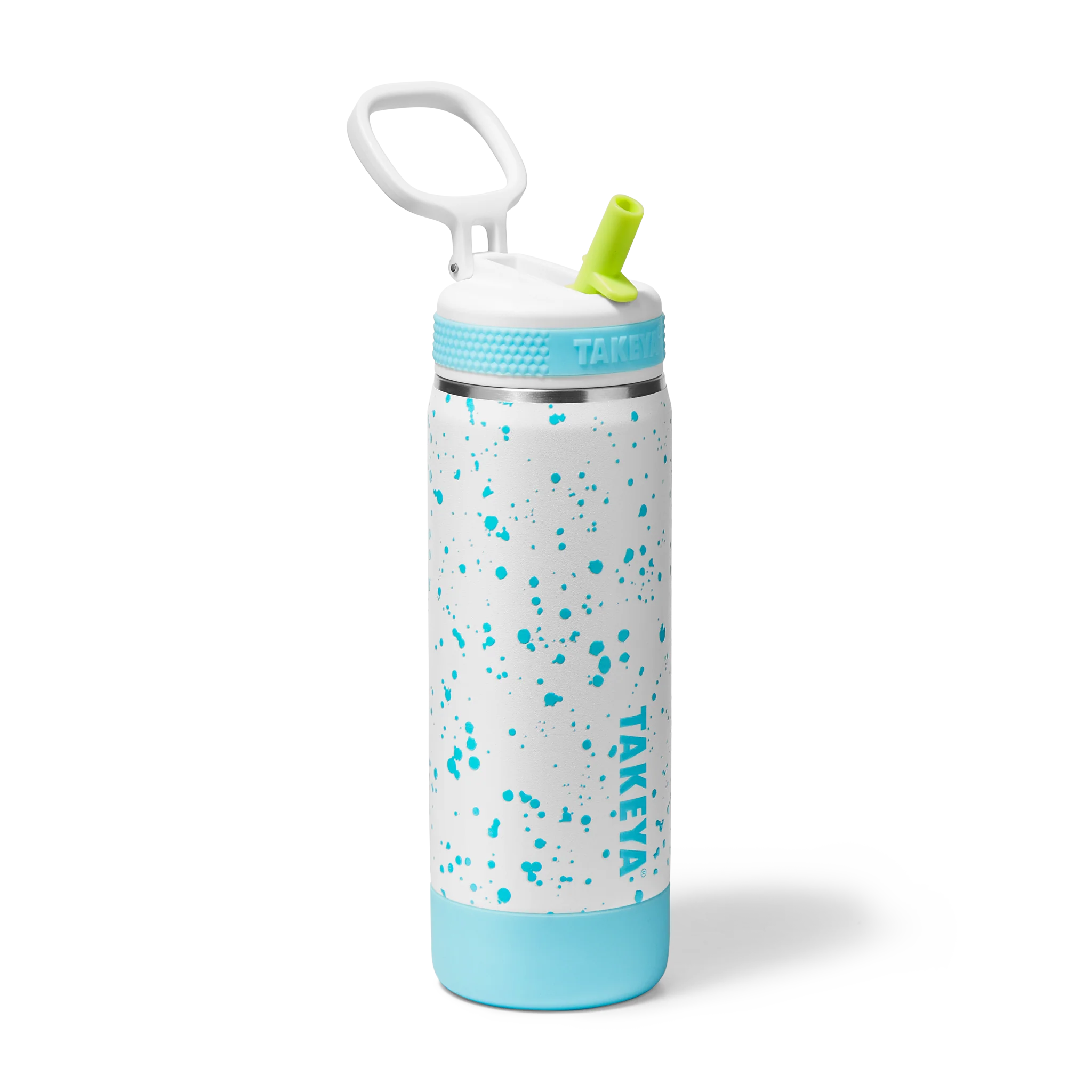 Glow In The Dark Sport Kids Water Bottle Confetti With Straw Lid - Image 13