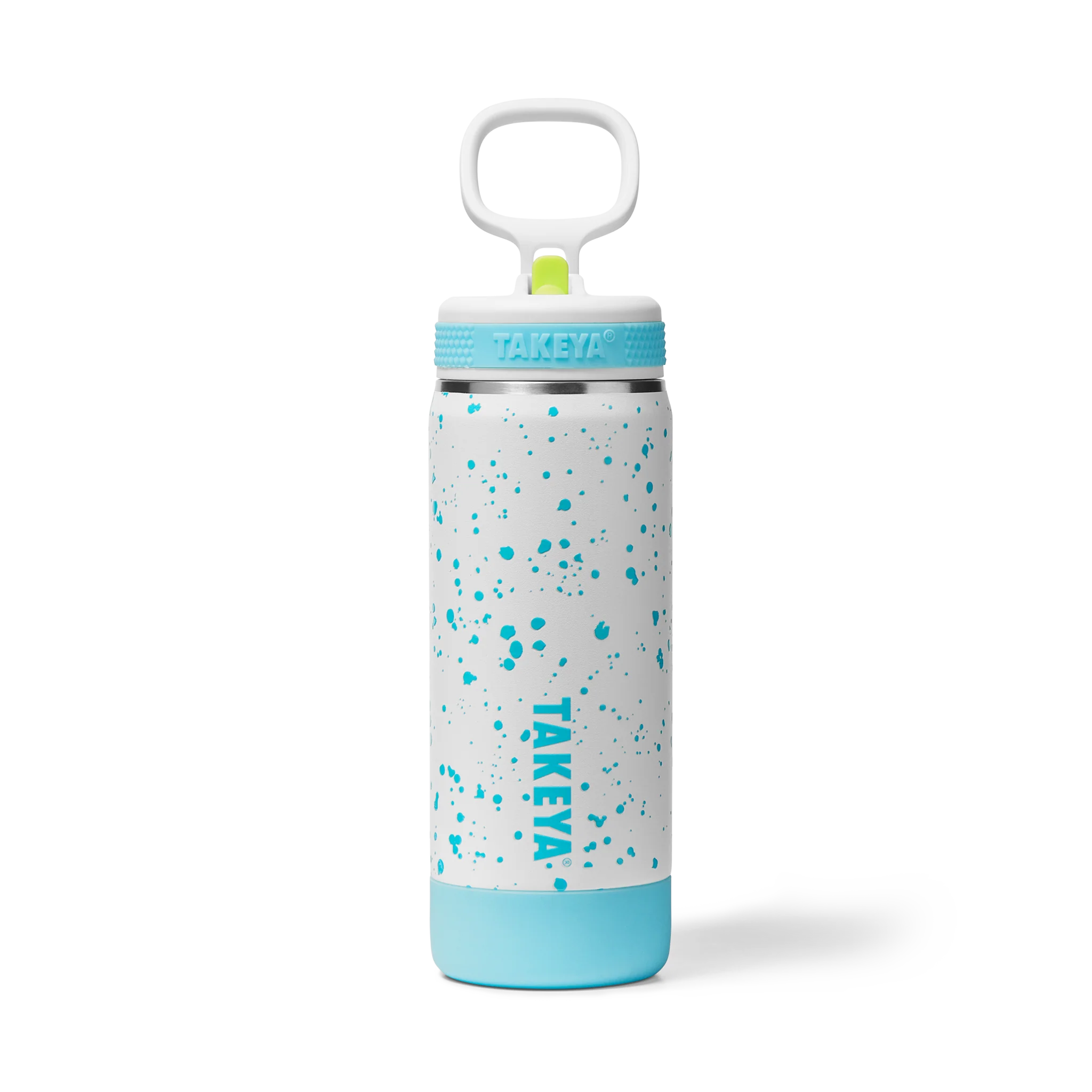 Glow In The Dark Sport Kids Water Bottle Confetti With Straw Lid - Image 14