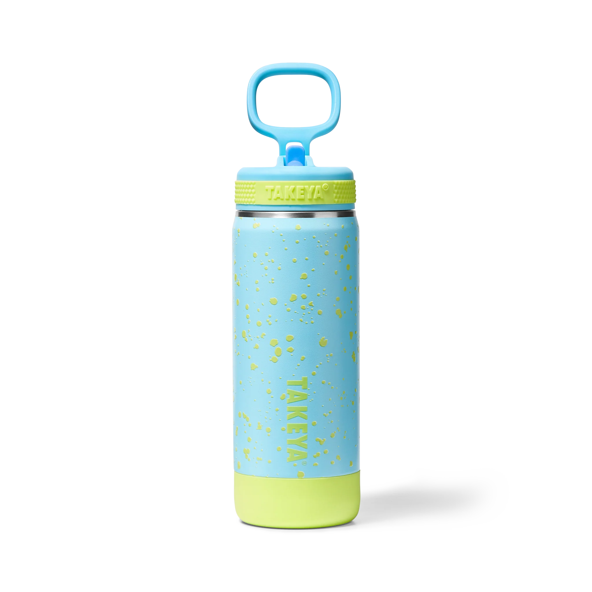 Glow In The Dark Sport Kids Water Bottle Confetti With Straw Lid - Image 6
