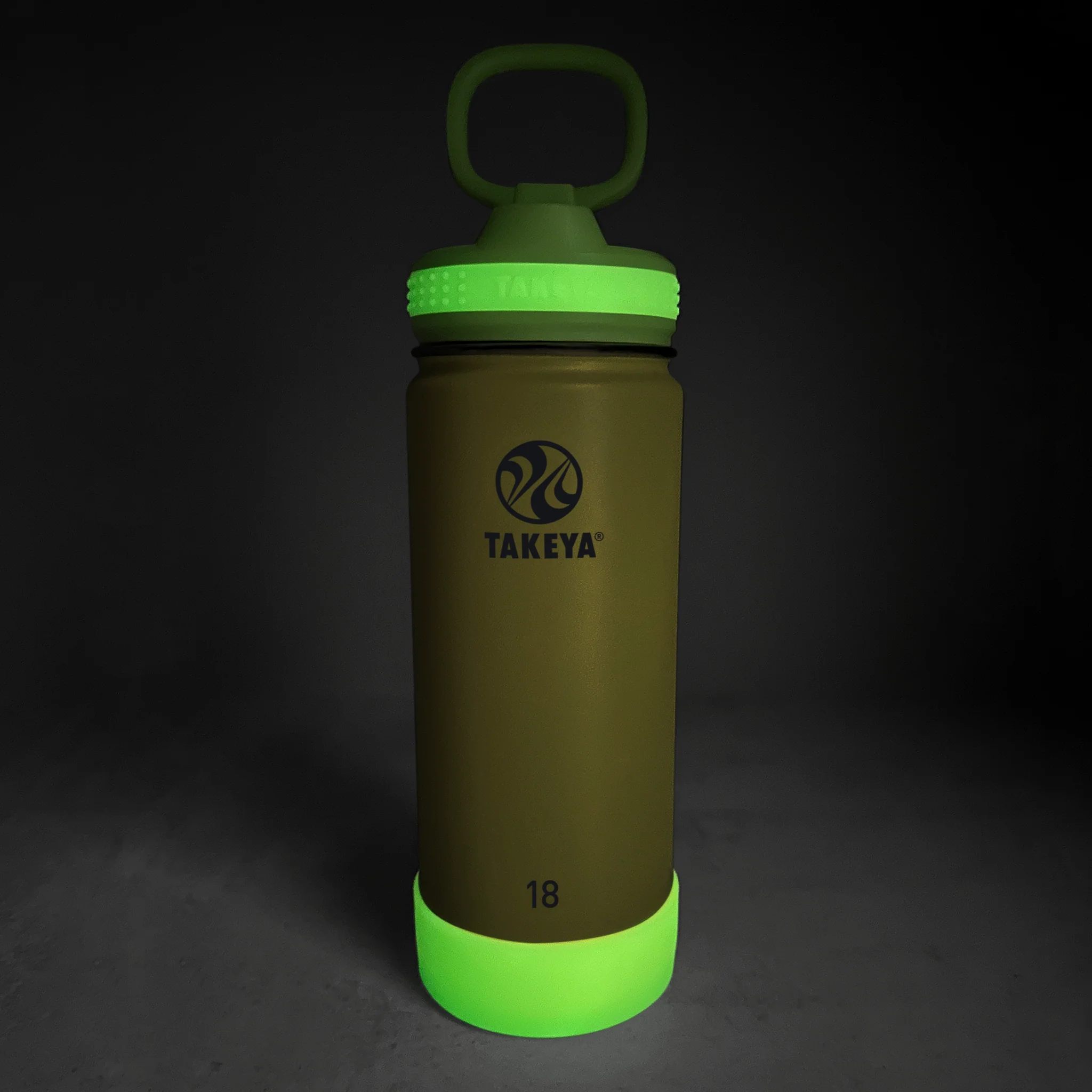 Actives Kids Glow In The Dark Water Bottle With Straw Lid - Image 3