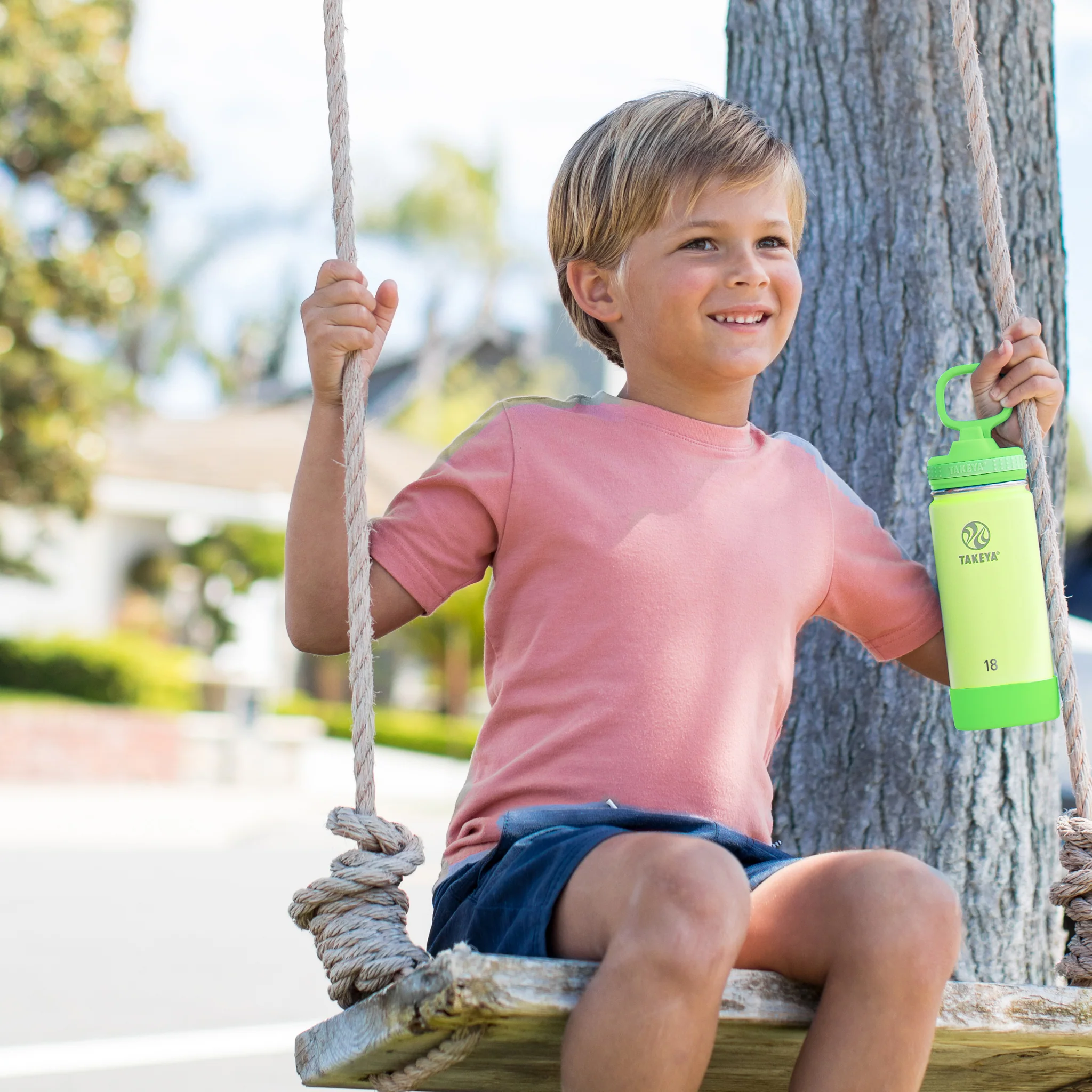 Actives Kids Glow In The Dark Water Bottle With Straw Lid - Image 5