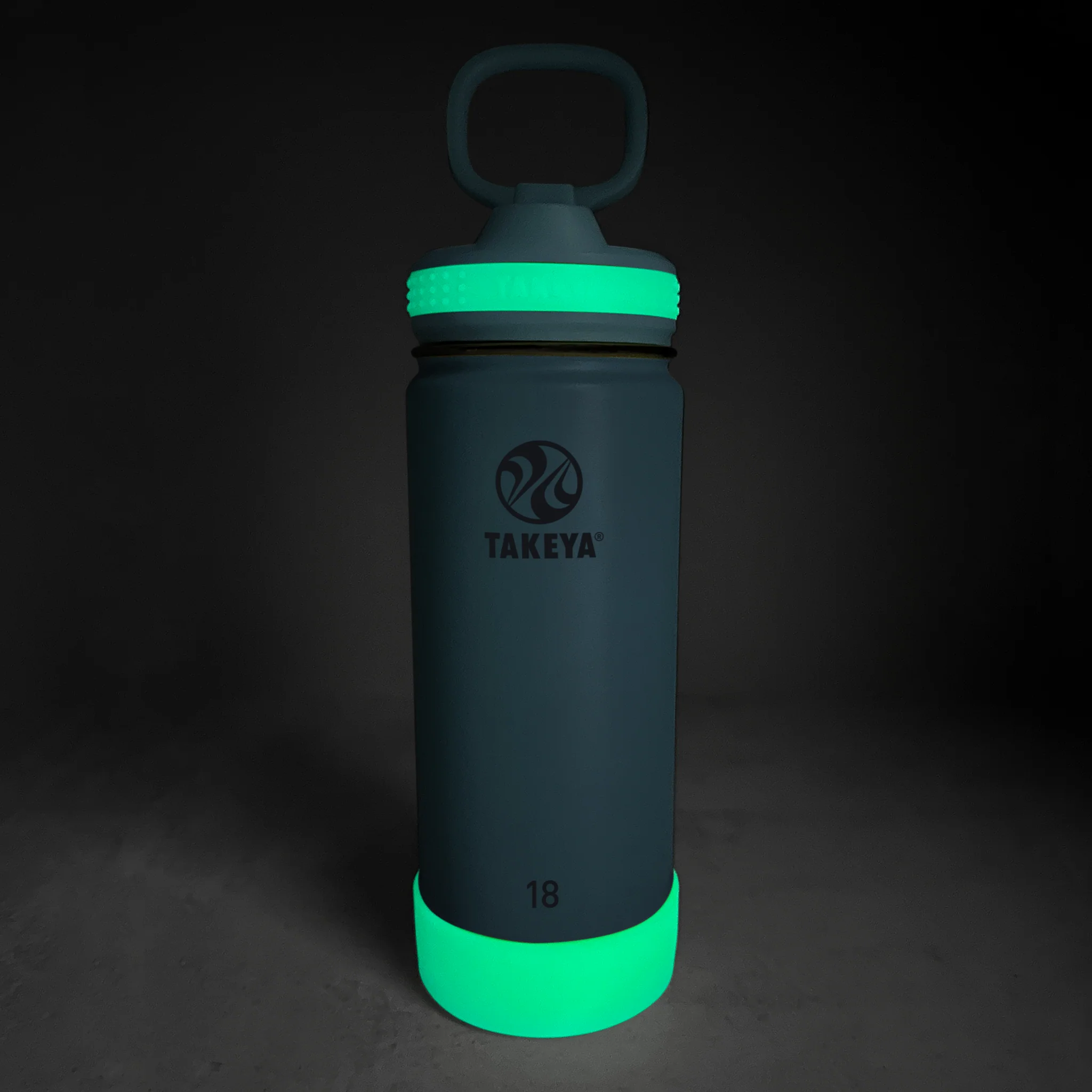 Actives Kids Glow In The Dark Water Bottle With Straw Lid - Image 8