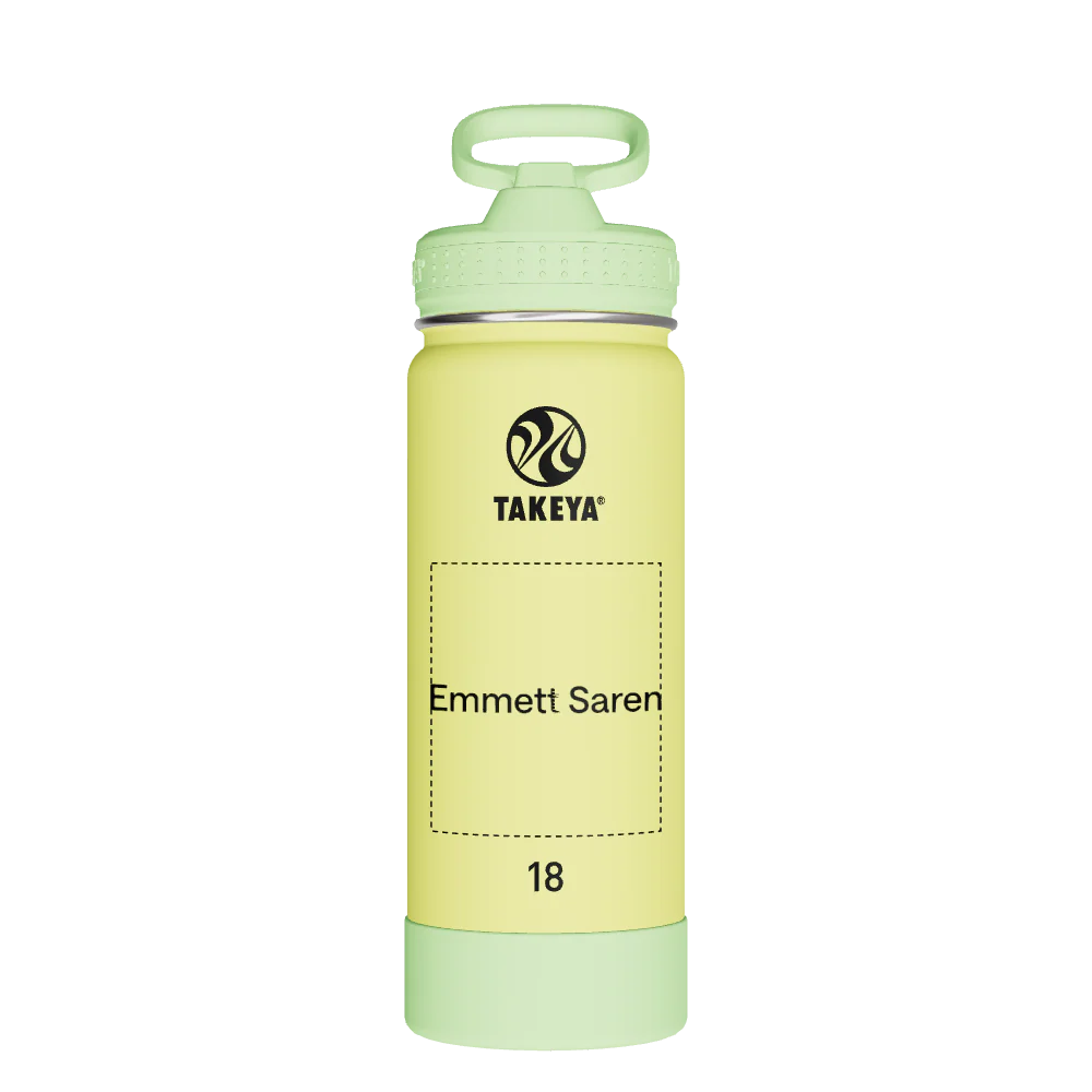 Actives Kids Glow In The Dark Water Bottle With Straw Lid - customized