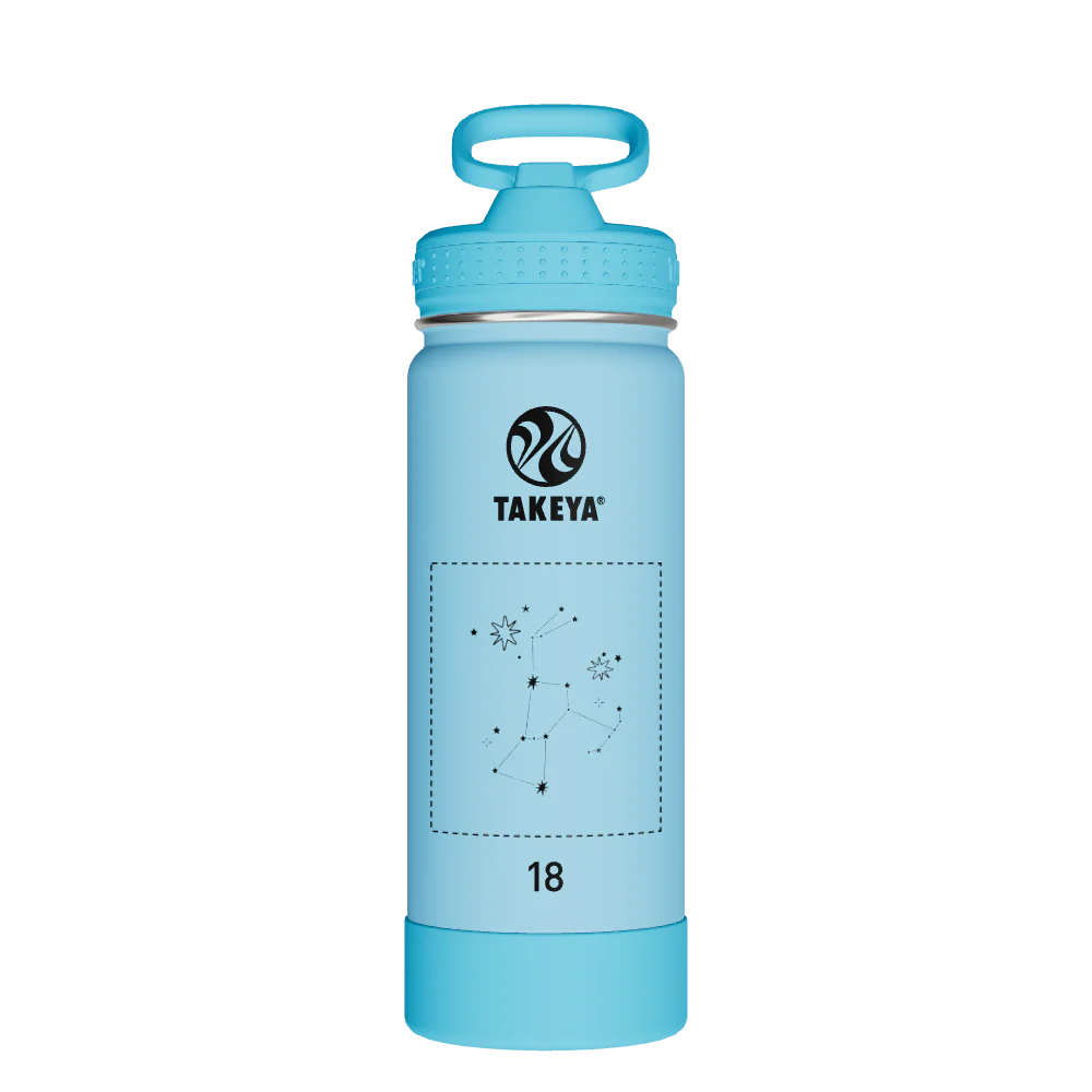 Actives Kids Glow In The Dark Water Bottle With Straw Lid - customized