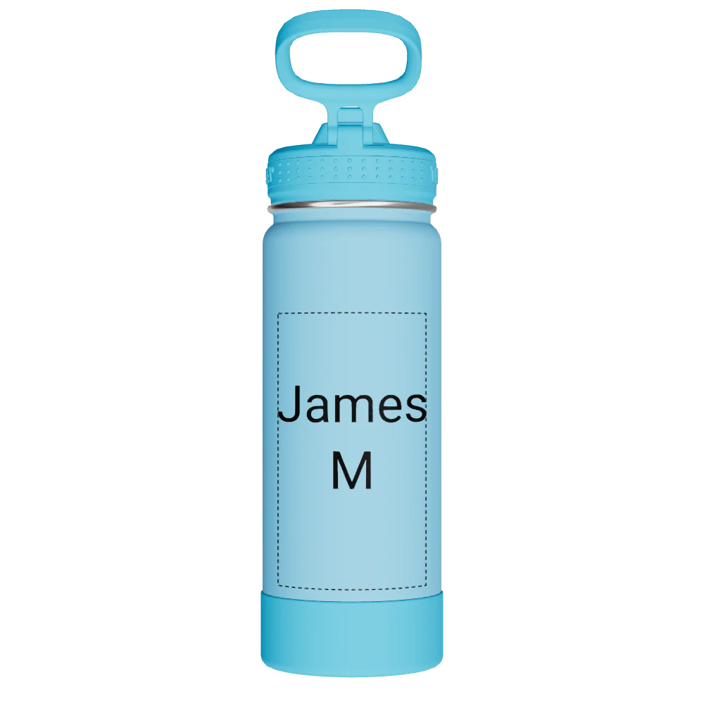Actives Kids Glow In The Dark Water Bottle With Straw Lid - customized - Image 2