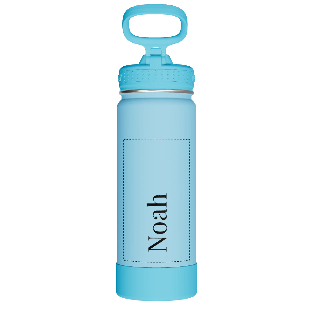Actives Kids Glow In The Dark Water Bottle With Straw Lid - customized