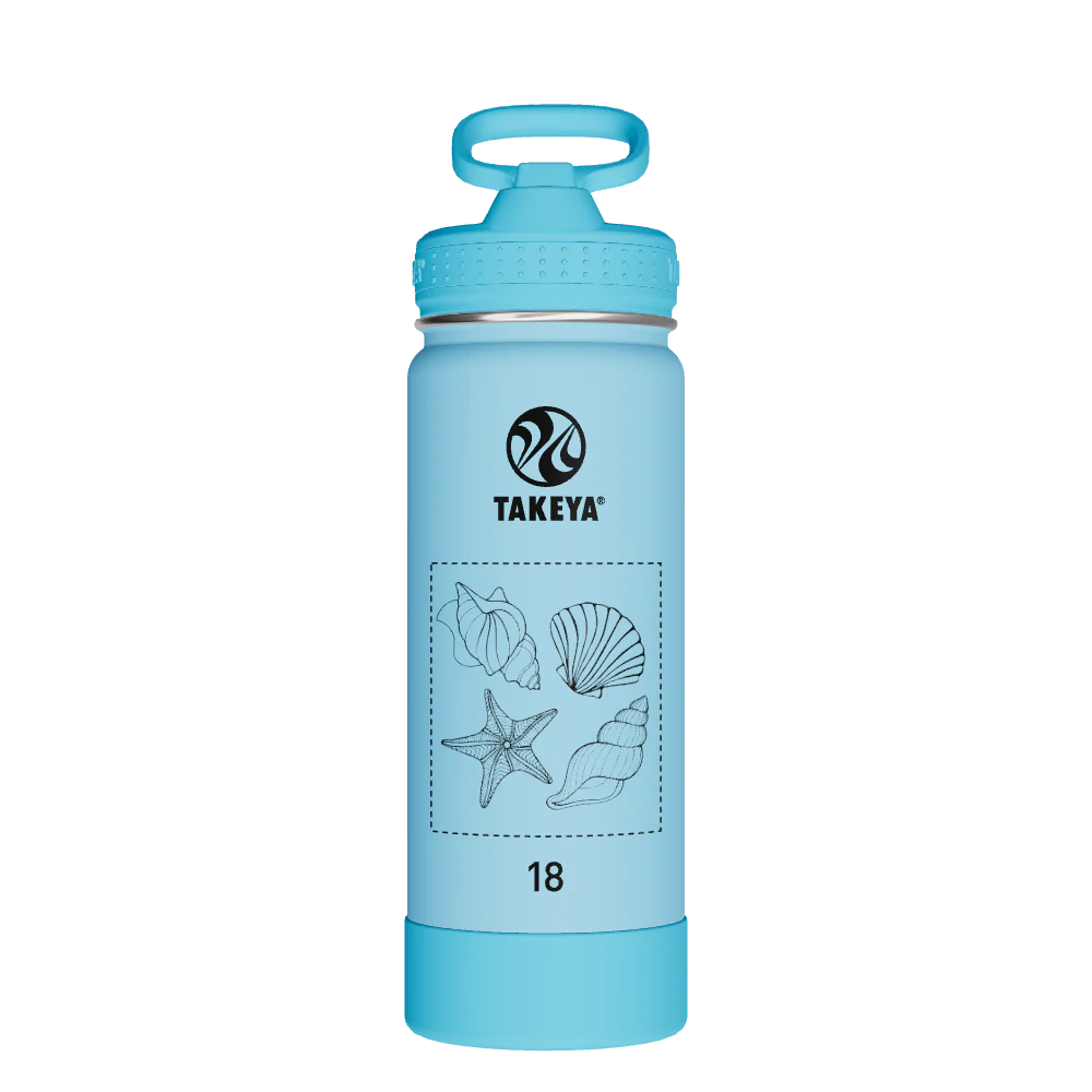 Actives Kids Glow In The Dark Water Bottle With Straw Lid - customized