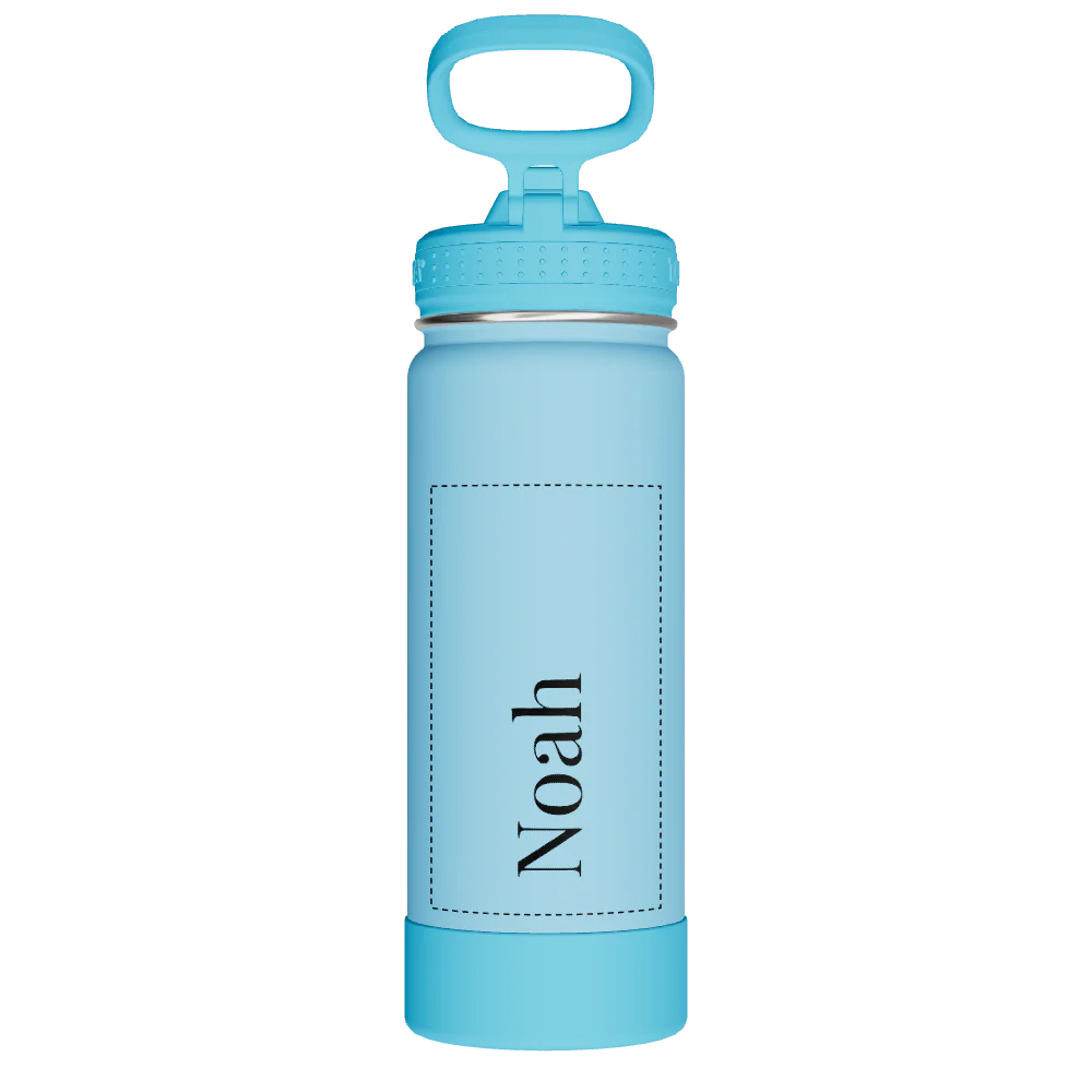 Actives Kids Glow In The Dark Water Bottle With Straw Lid - customized