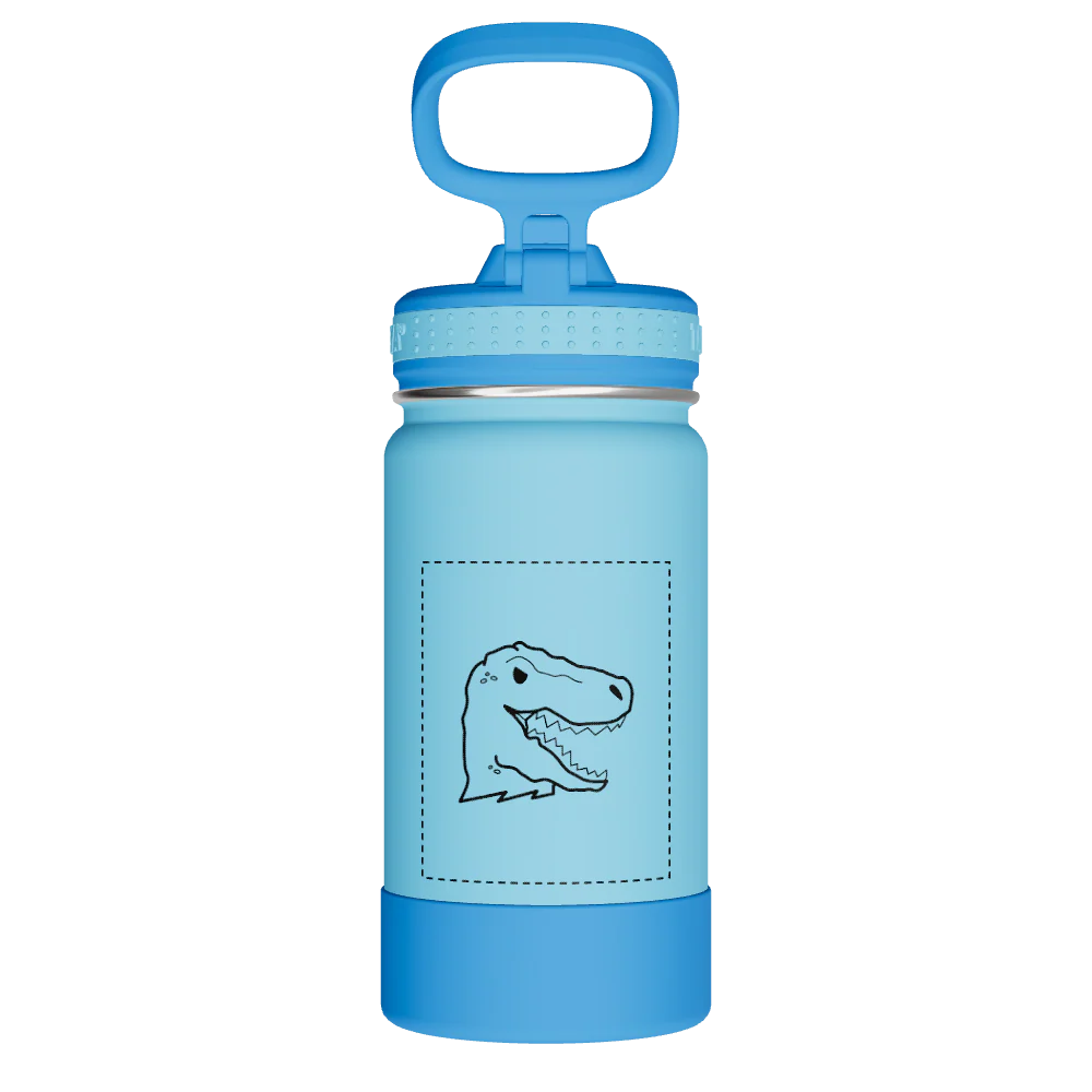 Actives Kids Water Bottle With Straw Lid - customized - Image 2
