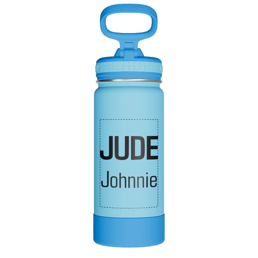 Actives Kids Water Bottle With Straw Lid - customized - Image 2