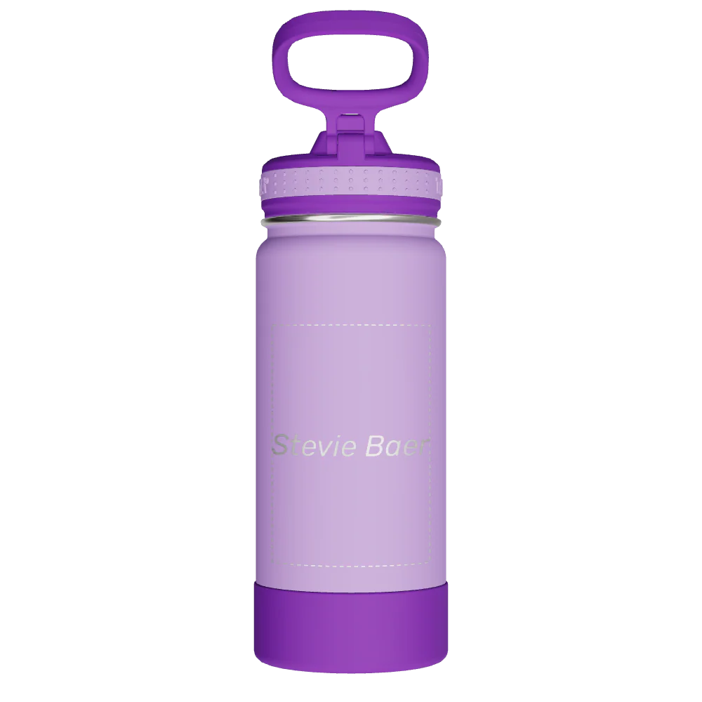 Actives Kids Water Bottle With Straw Lid - customized - Image 2
