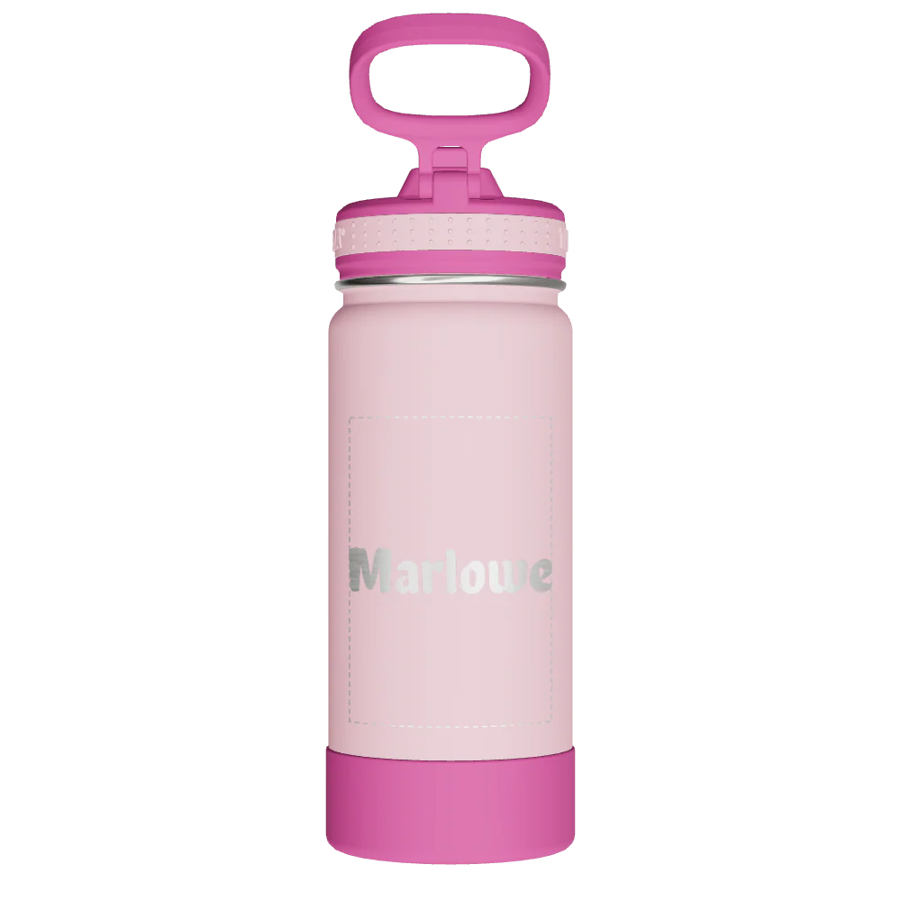 Actives Kids Water Bottle With Straw Lid - customized - Image 2