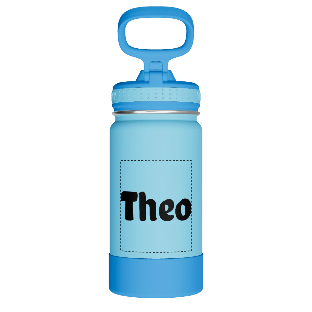 Actives Kids Water Bottle With Straw Lid - customized - Image 2