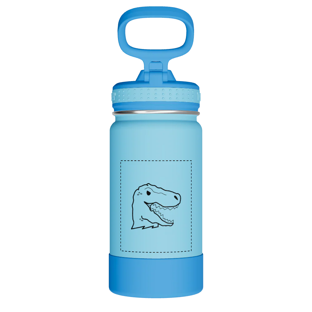 Actives Kids Water Bottle With Straw Lid - customized - Image 2