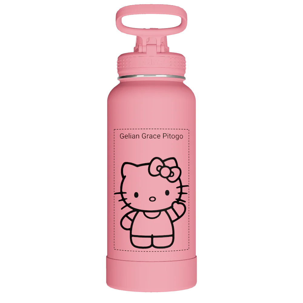 Actives Water Bottle With Spout Lid - customized - Image 2