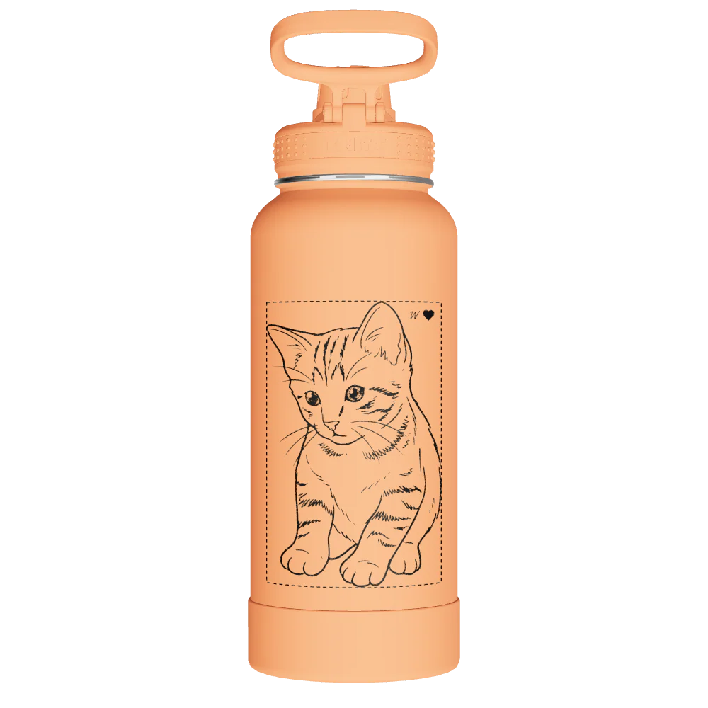 Actives Water Bottle With Spout Lid - customized - Image 2