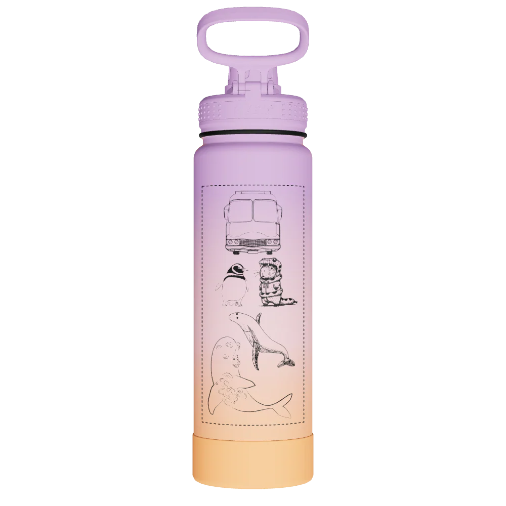 Actives Water Bottle With Spout Lid - customized - Image 2