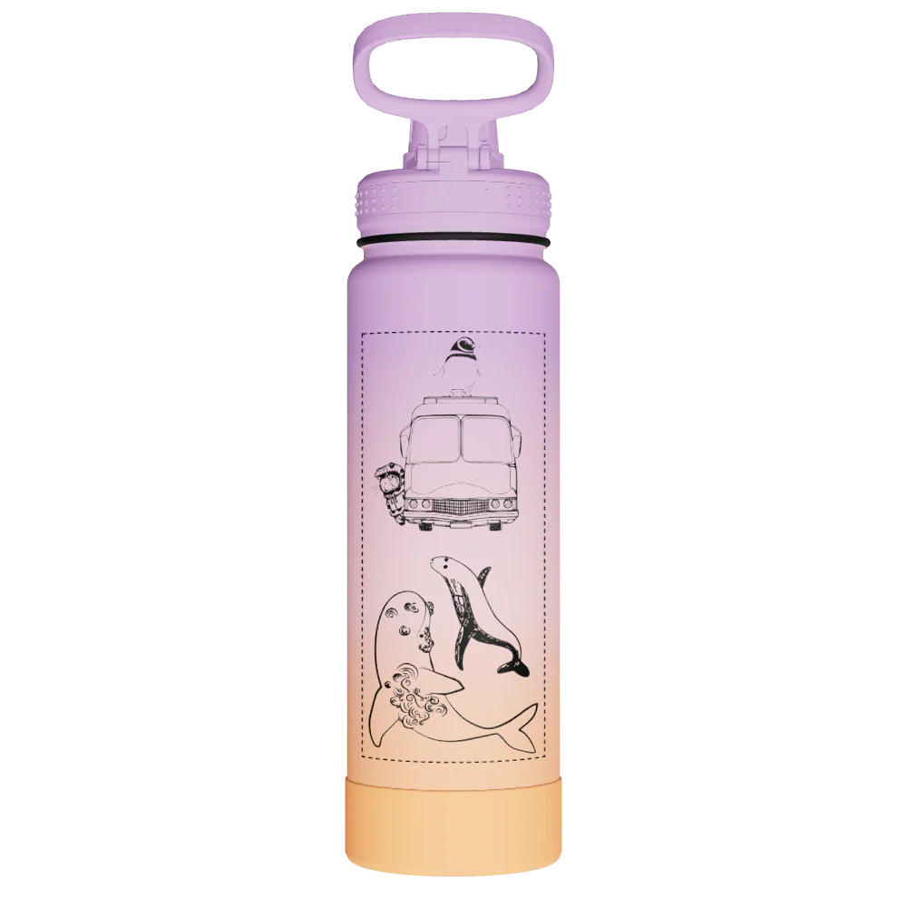Actives Water Bottle With Spout Lid - customized - Image 2