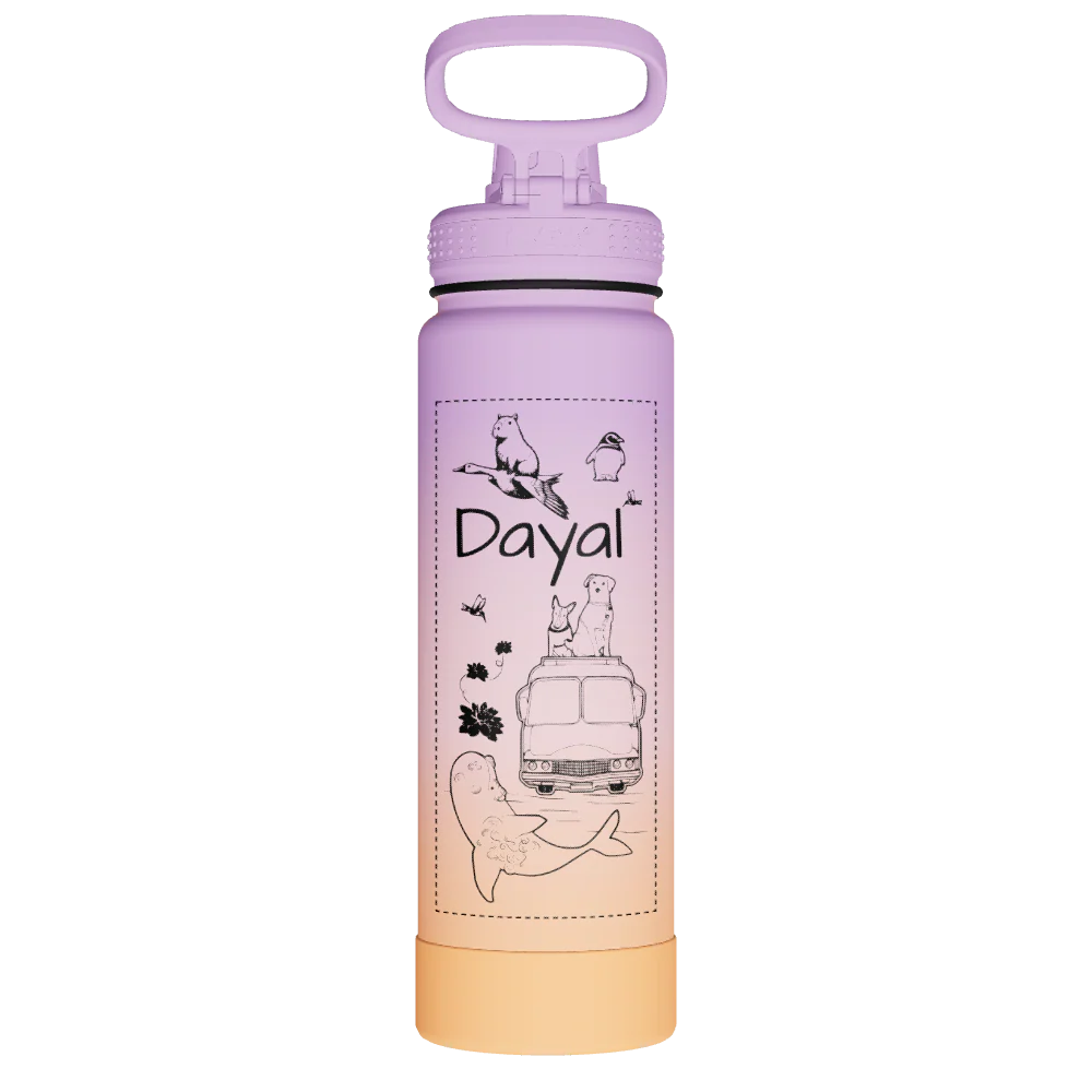 Actives Water Bottle With Spout Lid - customized