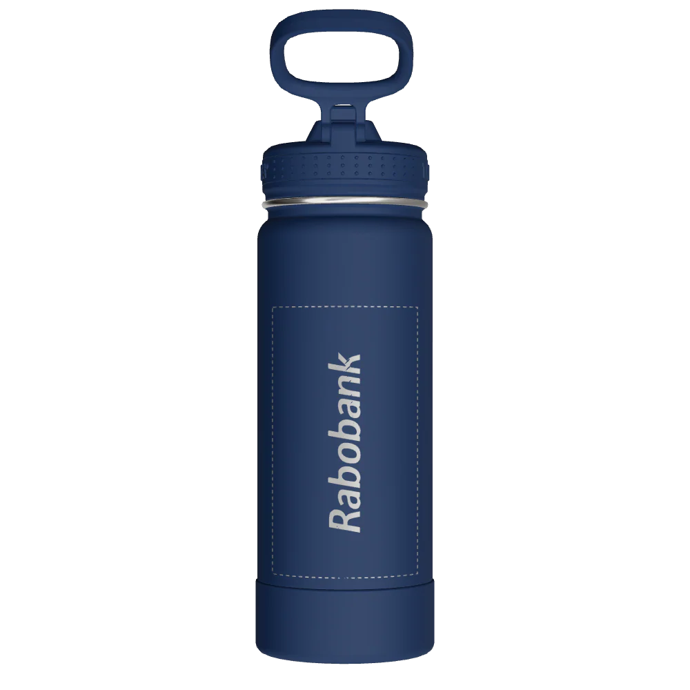 Actives Water Bottle With Straw Lid - customized