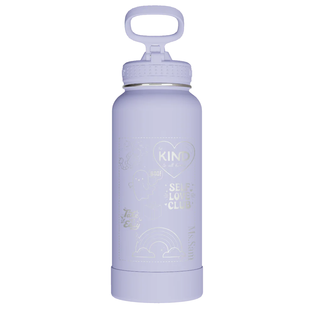 Actives Water Bottle With Straw Lid - customized - Image 2