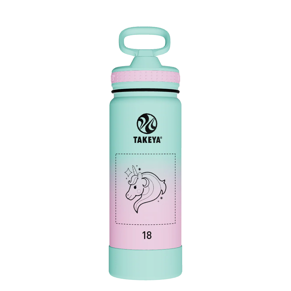 Actives Water Bottle With Straw Lid - customized