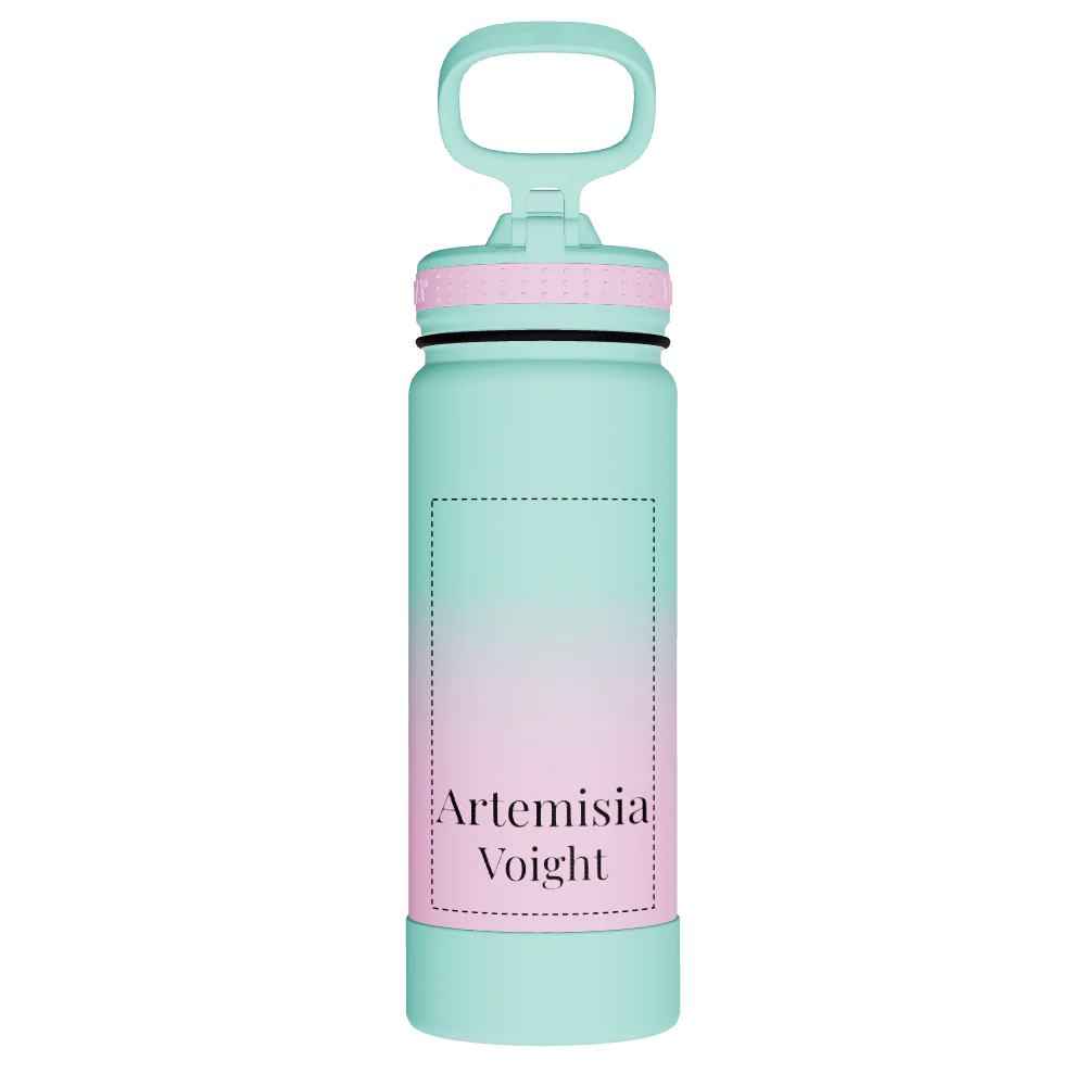 Actives Water Bottle With Straw Lid - customized - Image 2