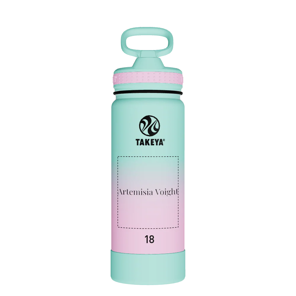 Actives Water Bottle With Straw Lid - customized