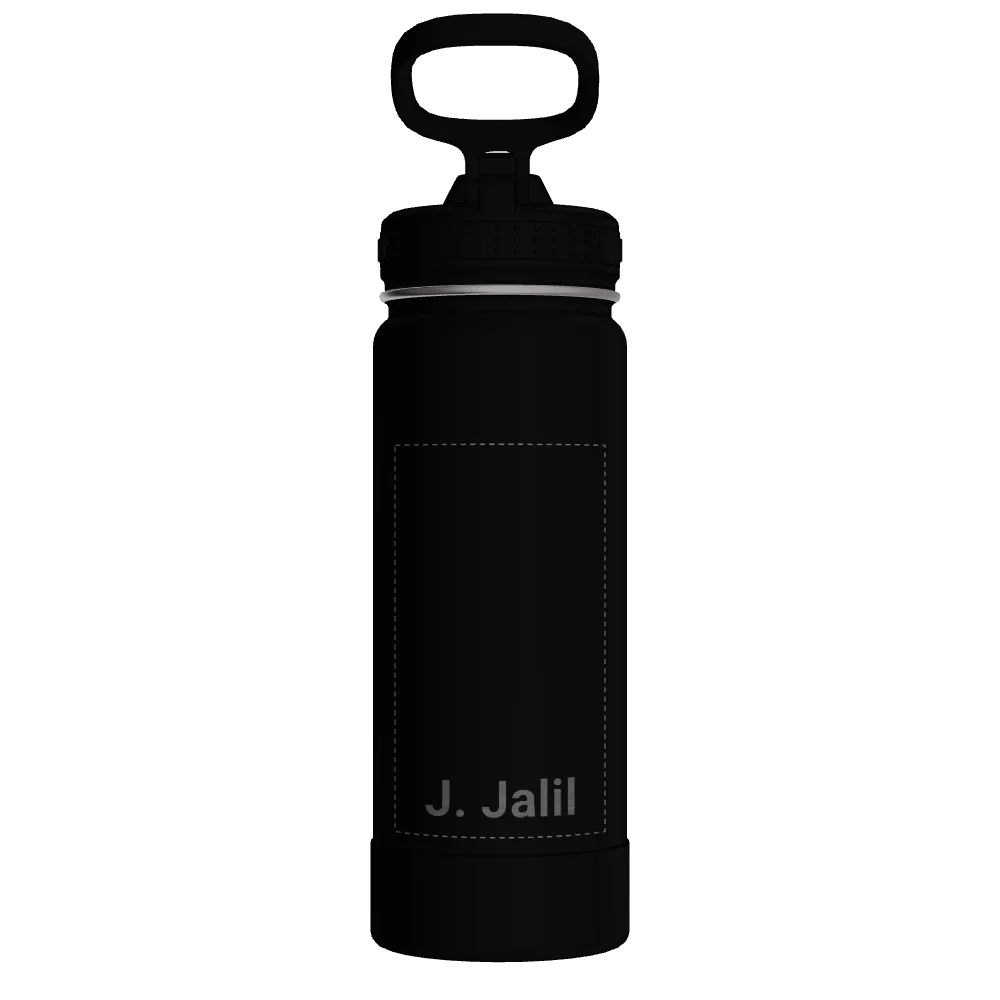 Actives Water Bottle With Straw Lid - customized