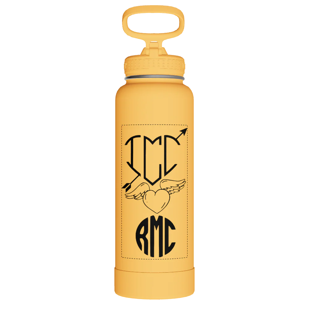 Actives Water Bottle With Straw Lid - customized - Image 2