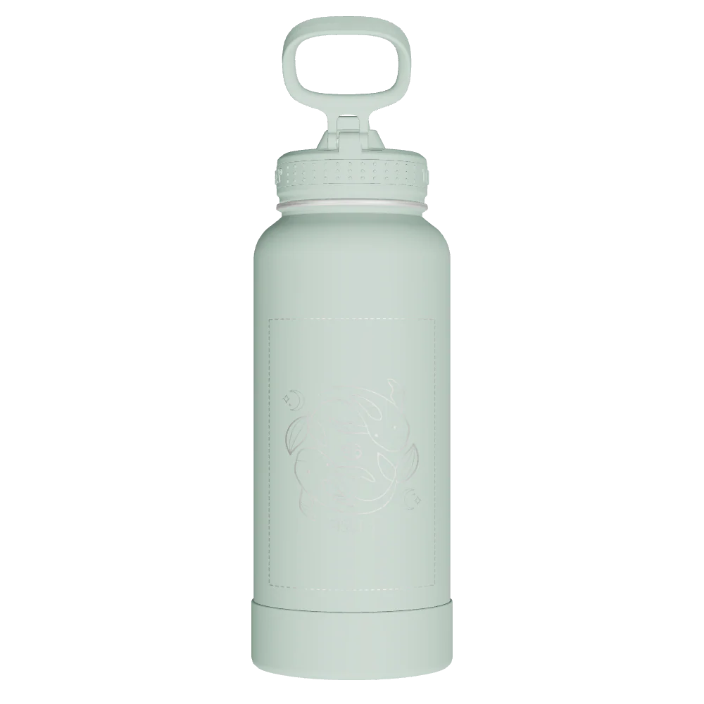 Actives Water Bottle With Straw Lid - customized - Image 2