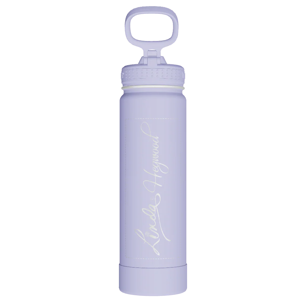 Actives Water Bottle With Straw Lid - customized - Image 2
