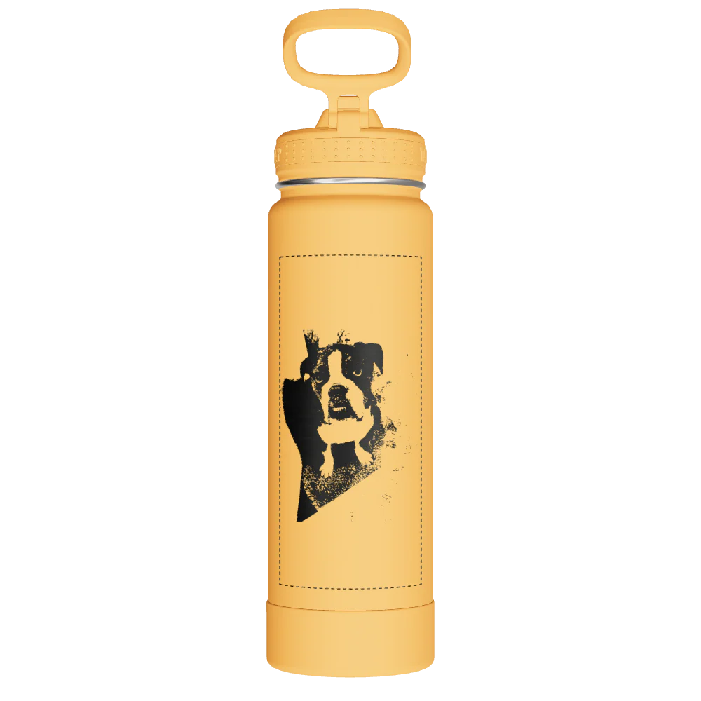 Actives Water Bottle With Straw Lid - customized - Image 2