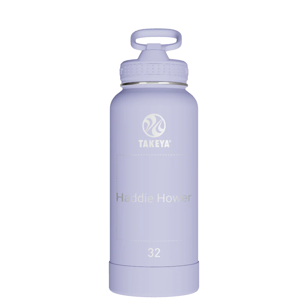 Actives Water Bottle With Straw Lid - customized
