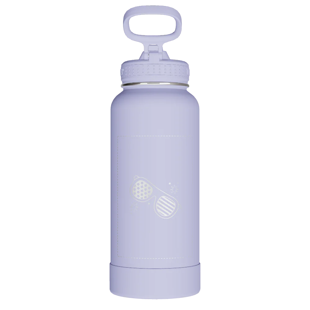Actives Water Bottle With Straw Lid - customized - Image 2