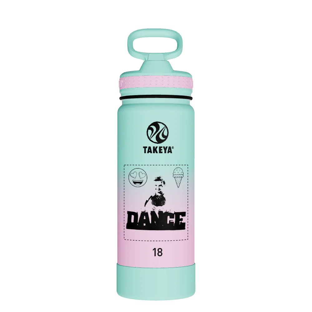 Actives Water Bottle With Straw Lid - customized