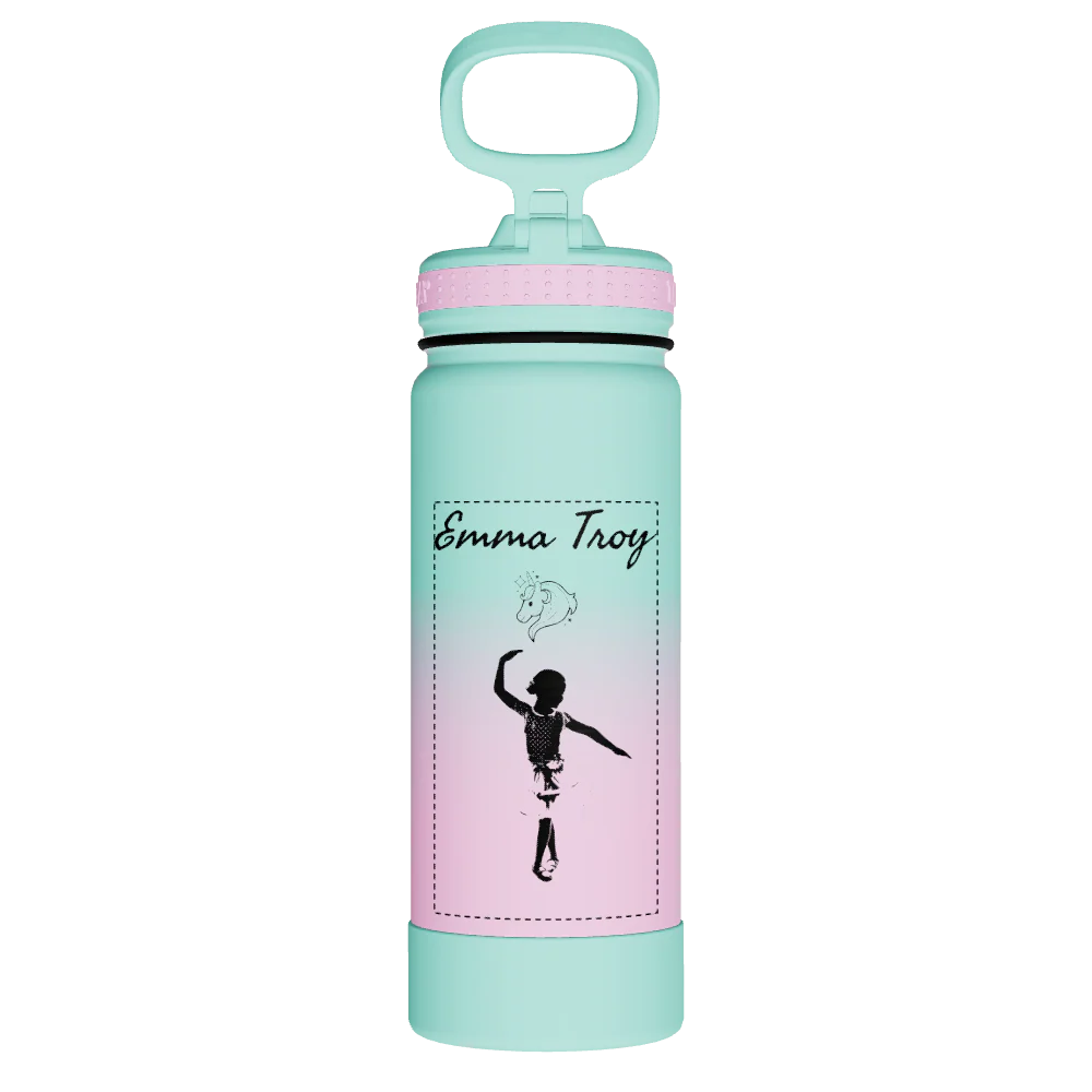Actives Water Bottle With Straw Lid - customized - Image 2
