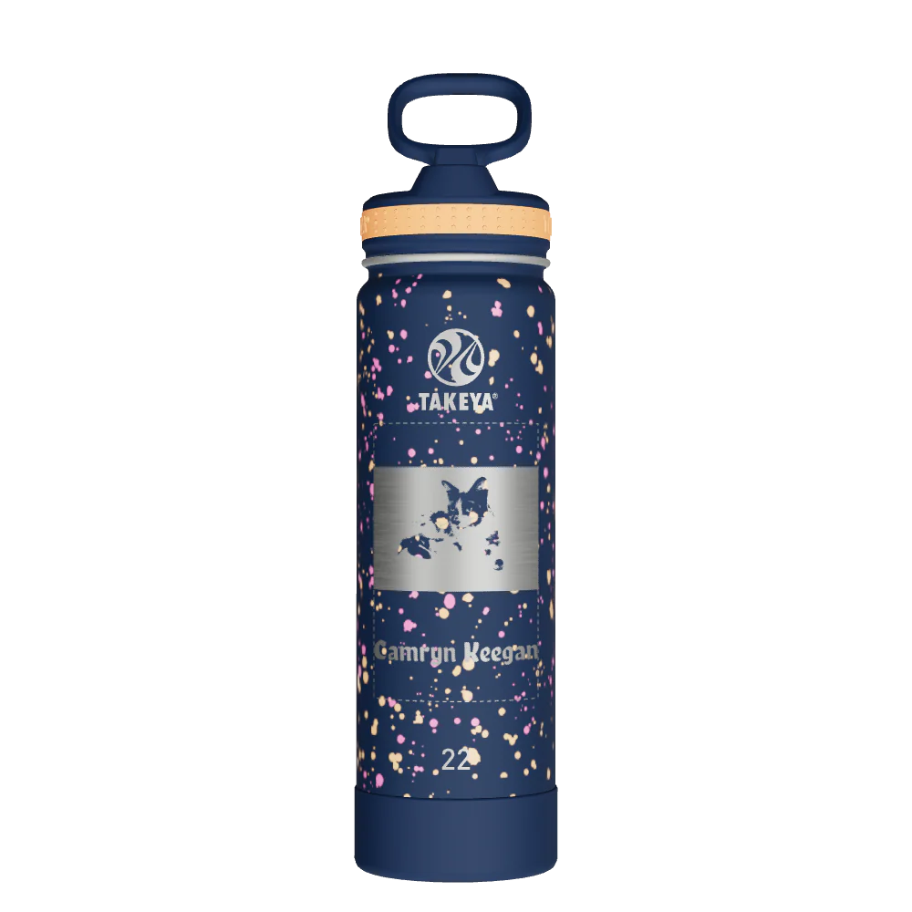 Actives Water Bottle With Straw Lid - customized