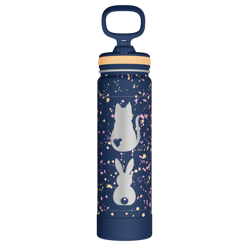 Actives Water Bottle With Straw Lid - customized - Image 2