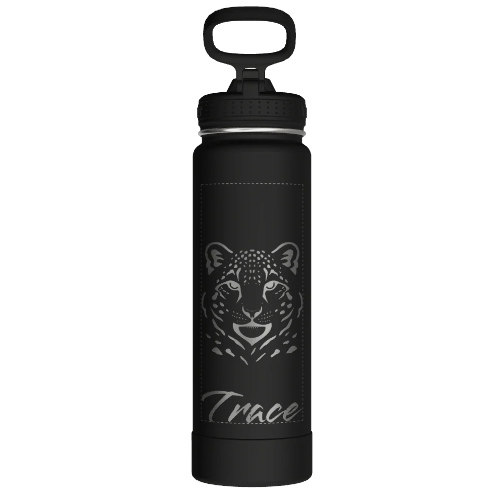 Actives Water Bottle With Straw Lid - customized - Image 2