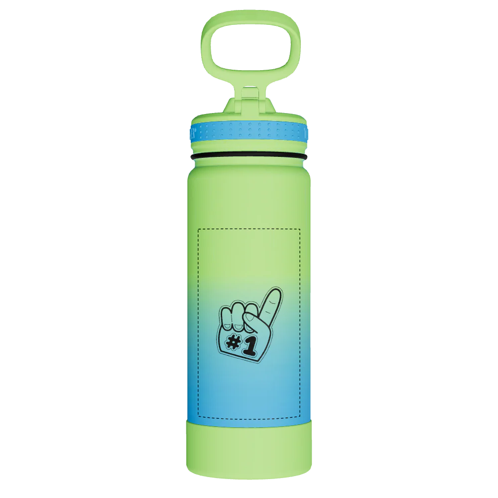 Actives Water Bottle With Straw Lid - customized - Image 2
