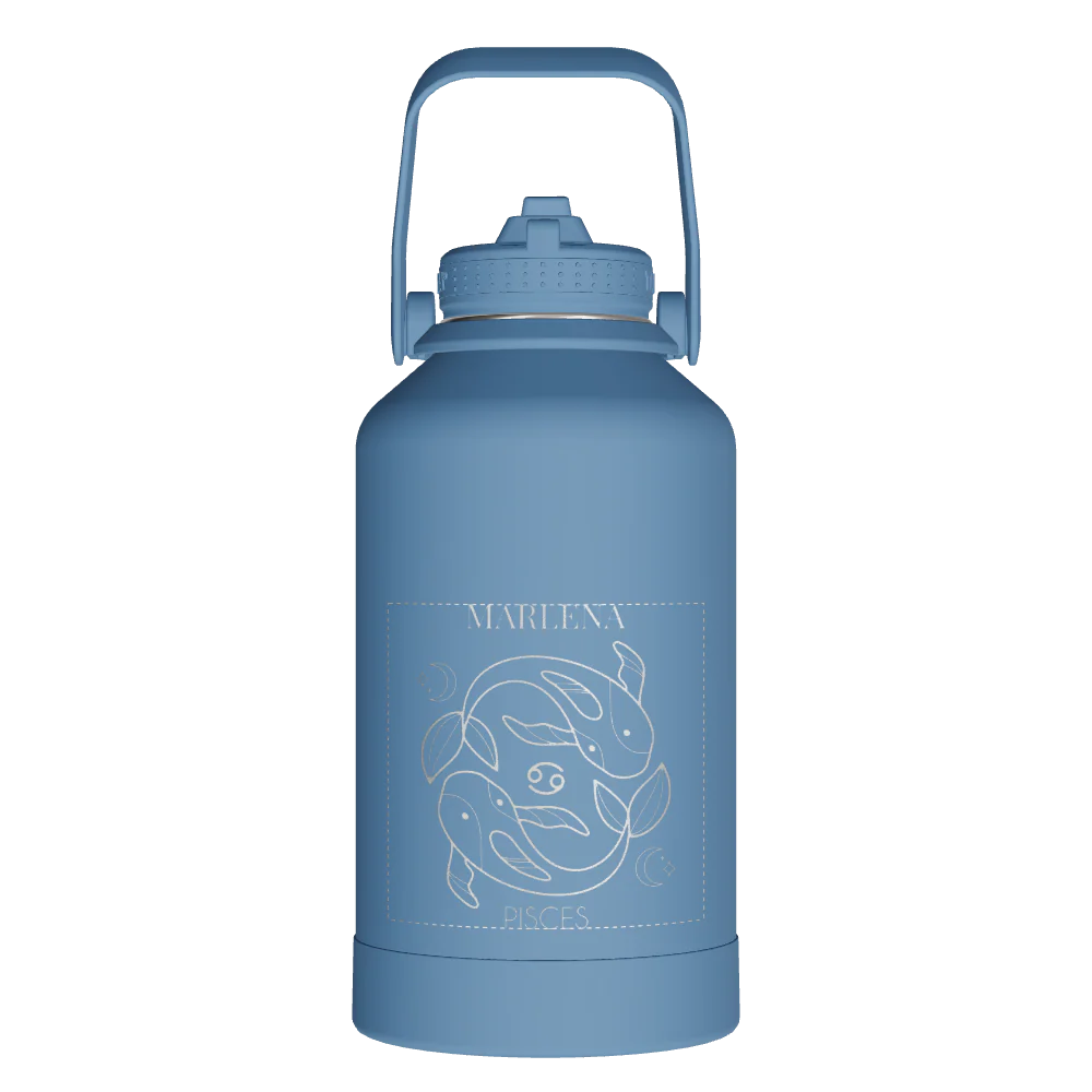 Actives Water Bottle With Straw Lid - customized - Image 2