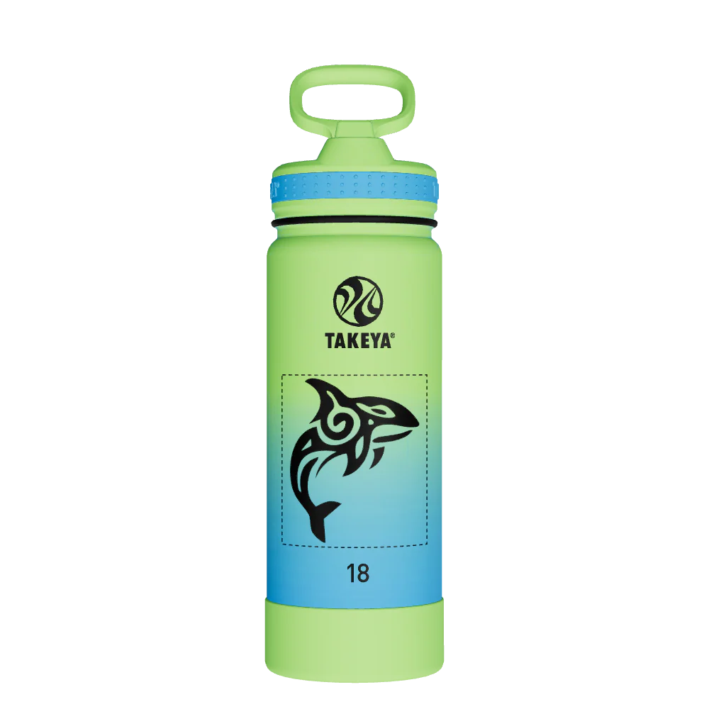 Actives Water Bottle With Straw Lid - customized