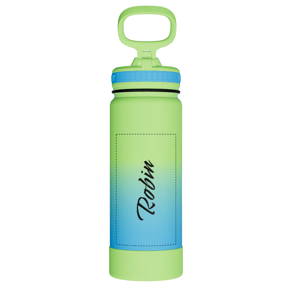 Actives Water Bottle With Straw Lid - customized - Image 2