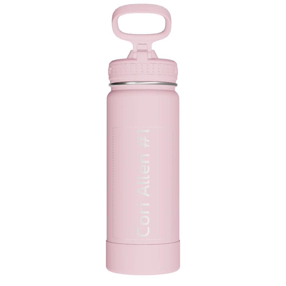 Actives Water Bottle With Straw Lid - customized - Image 2
