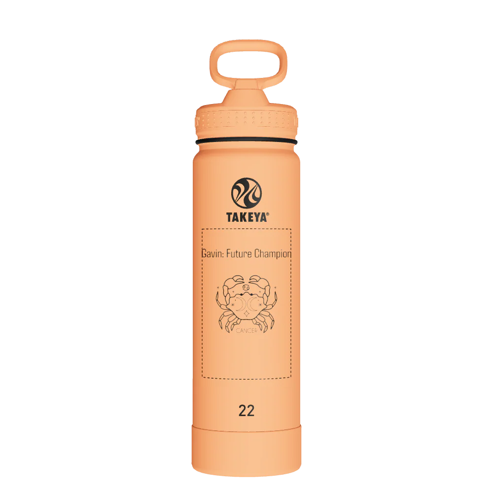 Actives Water Bottle With Straw Lid - customized