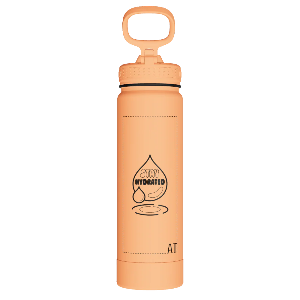 Actives Water Bottle With Straw Lid - customized - Image 2