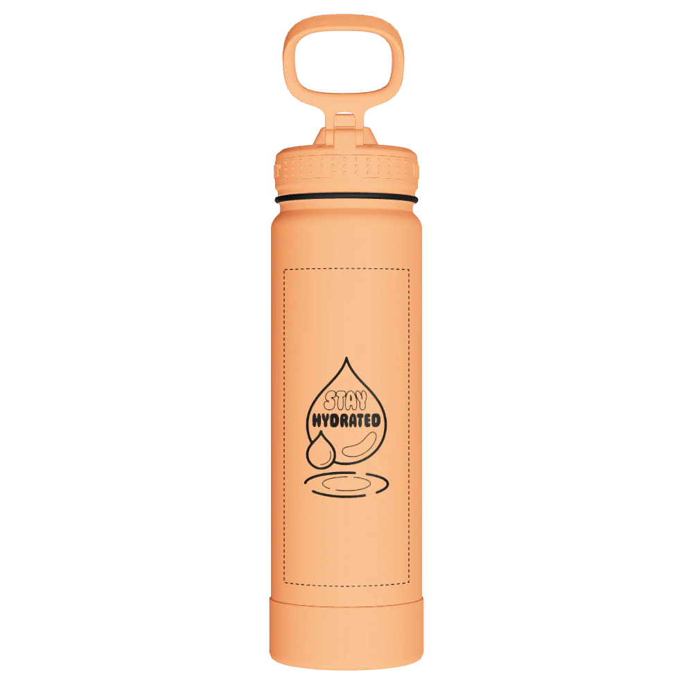 Actives Water Bottle With Straw Lid - customized - Image 2