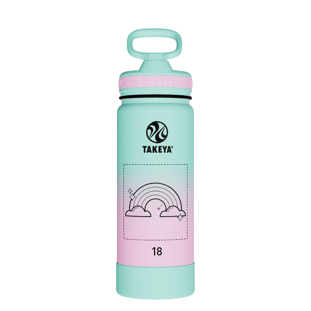 Actives Water Bottle With Straw Lid - customized